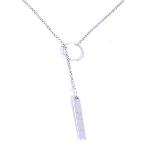 gucci white gold lariat necklace|Gucci.